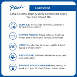 Laminated P-Touch Tape,-Black on White