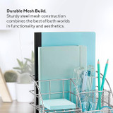 Desk Organizer Mesh Silver