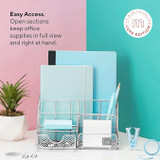 Desk Organizer Mesh Silver