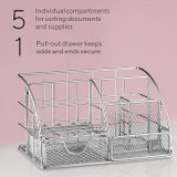 Desk Organizer Mesh Silver