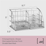 Desk Organizer Mesh Silver
