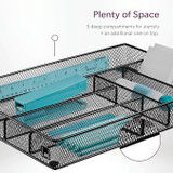 Tray Mesh with 6 Compartment Black Only