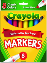 Markers Crayola 8Pk-Broad/Classic Colors
