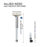 Student Desk DELTA, Single 24x36", Aero Adjustable Legs