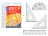Ruler Set (Ruler 6", Protactor 4", Triangles 45 y 60 degrees)