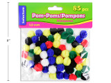 Pom Poms 1.3mm Assorted Colors 85Pk