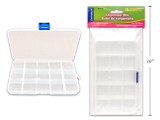 Box Organizer-15 Slots Compartment 17 x 10 x 2cm Clear