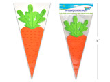 Candy Bags-Carrot Cone/Cello w/Twist Ties 20Pk (Size: 6-7/8in (W) x 15in (H)) (MOQ: 12)