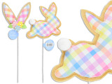 Picks-Pastel Rainbow Easter Bunny Canvas/2 Styles