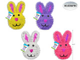 Plaque-Tinsel Holographic Bunny Head Décor w/Holographic Ears and Nose 12.25in x 7in (4 Assorted Colors)
