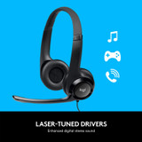 Headset Logitech H390 USB w/Noise Canceling Micro