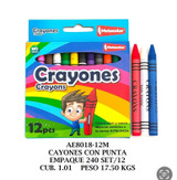 Crayon METACOLOR Fine 12-Assorted Colors