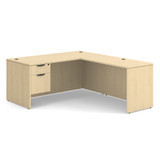 OS Laminate | Single 3/4 Pedestal "L" Desk - 66" x 30"