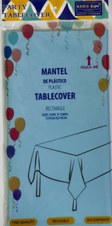Tablecover 54"x 108" Blue (Light)/Plastic