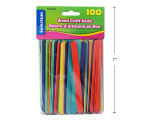 Craft Stick Colored 100Pk