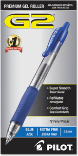 Pen G2 Retractable Xtra Fine/Blue Ink (Dozen)