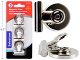 Clips-Magnetic Silver Color 3Pk B/C