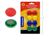 Magnets-Round 1" Assorted Colors 8Pk