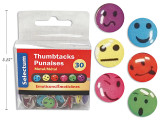 Thumb Tacks-Emoji/Metal 30Pk