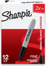 Markers 12ct. Black/Fine "Super"  SHARPIE (6/24)