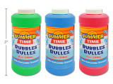 Bubbles w/Wand 8oz (3 Assorted Bottle Colors: Red, Blue, Green)