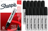Markers 12ct. Black/Chisel Tip (KING SIZE) SHARPIE (6/24)