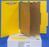 Partition Folder Letter 3-Division-8 Fasteners/Yellow (10/Box)