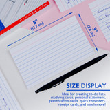 Index Cards 3"x 5" Ruled/White 100ct.