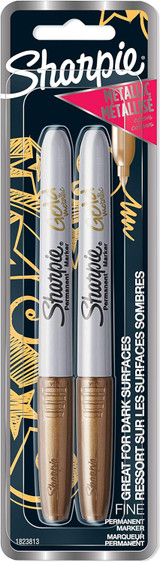 Marker Gold (Metallic)/Fine Tip 2Pk (Sharpie)