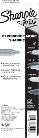 Marker Gold (Metallic)/Fine Tip 2Pk (Sharpie)