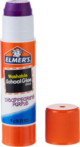 Glue Stick Elmer's-Disappearing Purple .21oz 3Pk