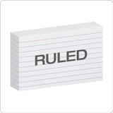 Index Cards 3"x 5" Ruled/White 100Pk (Oxford)