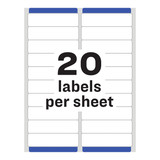 Address Labels w/Sure Feed Technology, Rectangle, 1" x 4", Matte White, 25 Sheets (500 Labels)