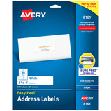 Address Labels w/Sure Feed Technology, Rectangle, 1" x 4", Matte White,  25 Sheets (500 Labels)