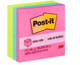 Post-it Notes 3"x 3"  Memo Cube Brights