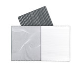 Notebook-Professional/Hardbound/Charcoal & White Stipes