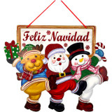 Plaque Foam "Feliz Navidad" 13x17in