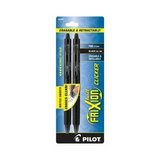 Pen Frixion Clicker-Erasable & Retractable Black/Fine 2Pk
