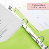 Binder-View 1/2" Lime Green/3-Rings/2 Pockets