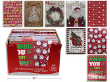 4pk Xmas Gift Boxes - Small (Lingerie). 10-5/8in x 7-3/4in x 1-1/8in. 3 Asst. 40/dsp Country of origin: ID