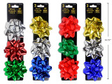 3pk 4in Gift Bows. 4 Asst.Styles: 2 Asst Varnish / 2 Asst Metallic Country of origin: CN