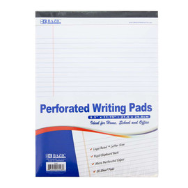 Writting Pad-Letter White/Perforated 50 Sheets