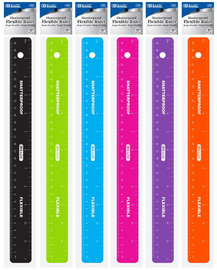 Ruler 12" Shatterproof Flexible/Assorted Colors