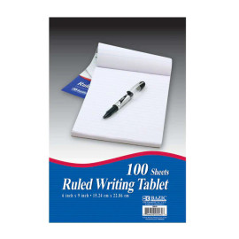 Writing Tablet Ruled 5.75"x 9" 100 Sheets