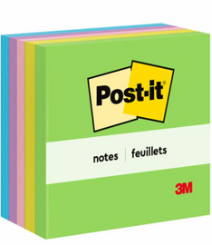 Post-it Notes 3"x 3" Assorted Colors 5Pk