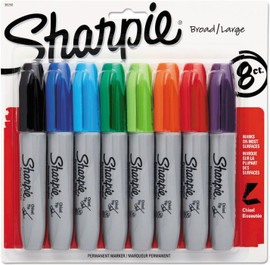 Marker Sharpie Broad-Chisel Tip/Assorted Colors 8Pk