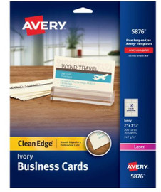 Business Cards Laser Ivory 20 Sheets (200 Cards)