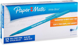 Pen Paper Mate  Write Bros Ball Point Blue/Fine 12Pk