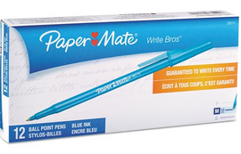 Pen Paper Mate  Write Bros Ball Point Blue/Medium (Dozen)
