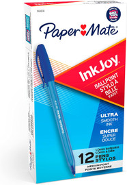 Pen InkJoy 100ST Ball Point Medium/Blue 12Pk